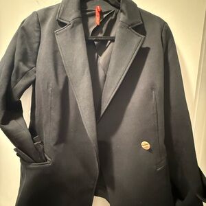 SPANX Asymmetrical Black Blazer with one button
